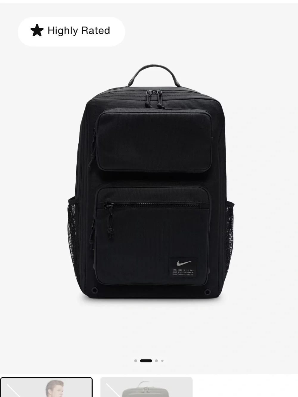 Black utility speed Nike backpack